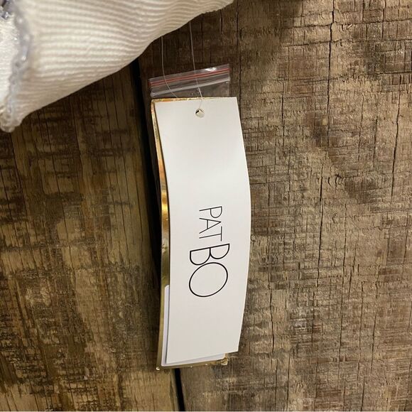 PatBO Flower Applique Halter Top Ivory White Floral 3D blouse crop Revolve NWT 6 - Picture 12 of 16